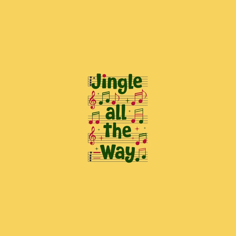 Musical Christmas Score with Jingle All The Way Lyrics Bucket Hat