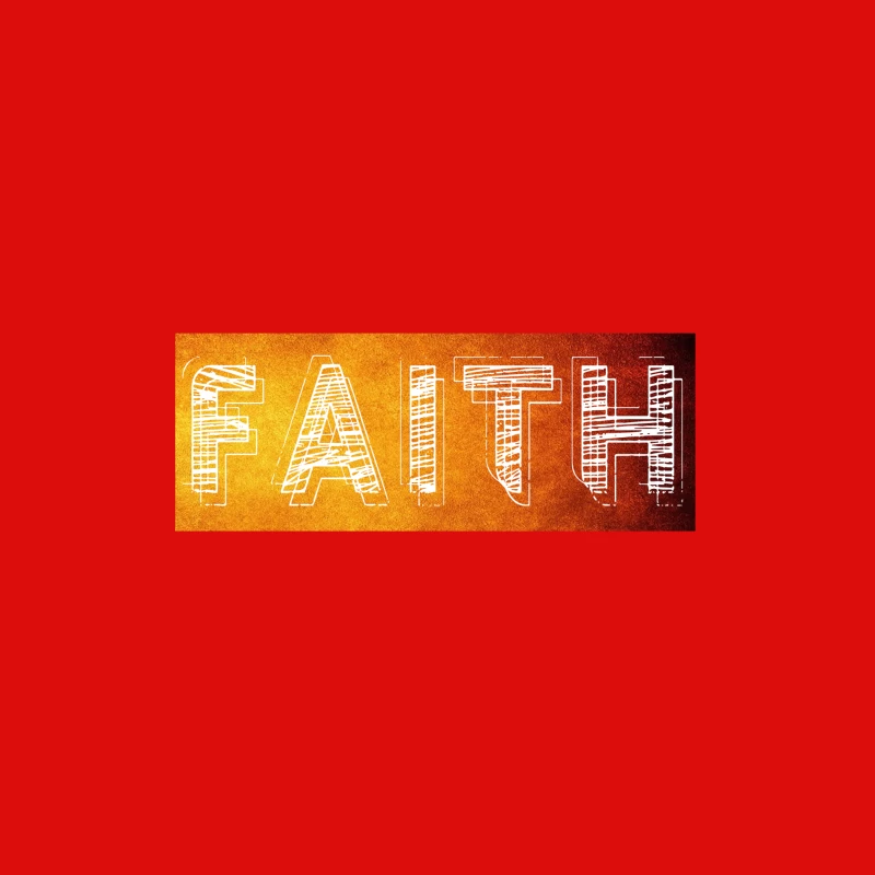 Inspirational Typography of Faith Male Tank Top