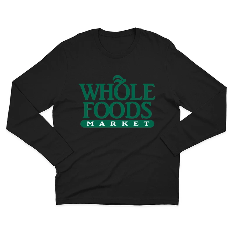 Whole Foods Market Green Corporate Logo Male Long Sleeve T-Shirt