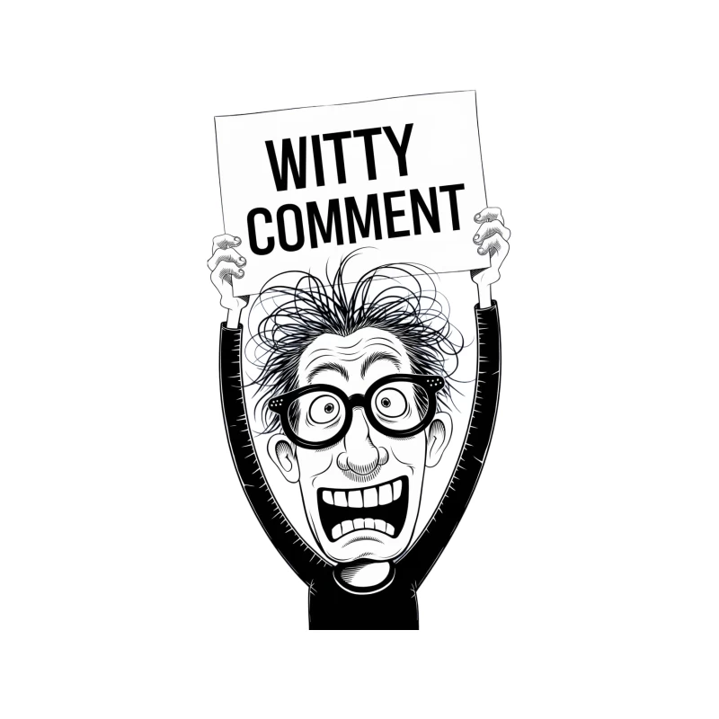 Exaggerated Cartoon Character Making Witty Comment Tapestry