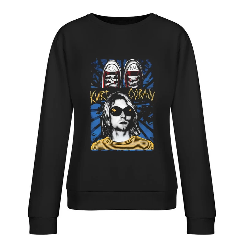 Kurt Cobain Retro Female Pullover Sweatshirt