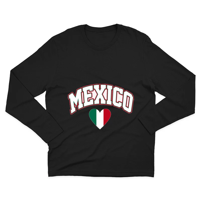 Mexiko-Design mit Herz Herren Langarm T-Shirt