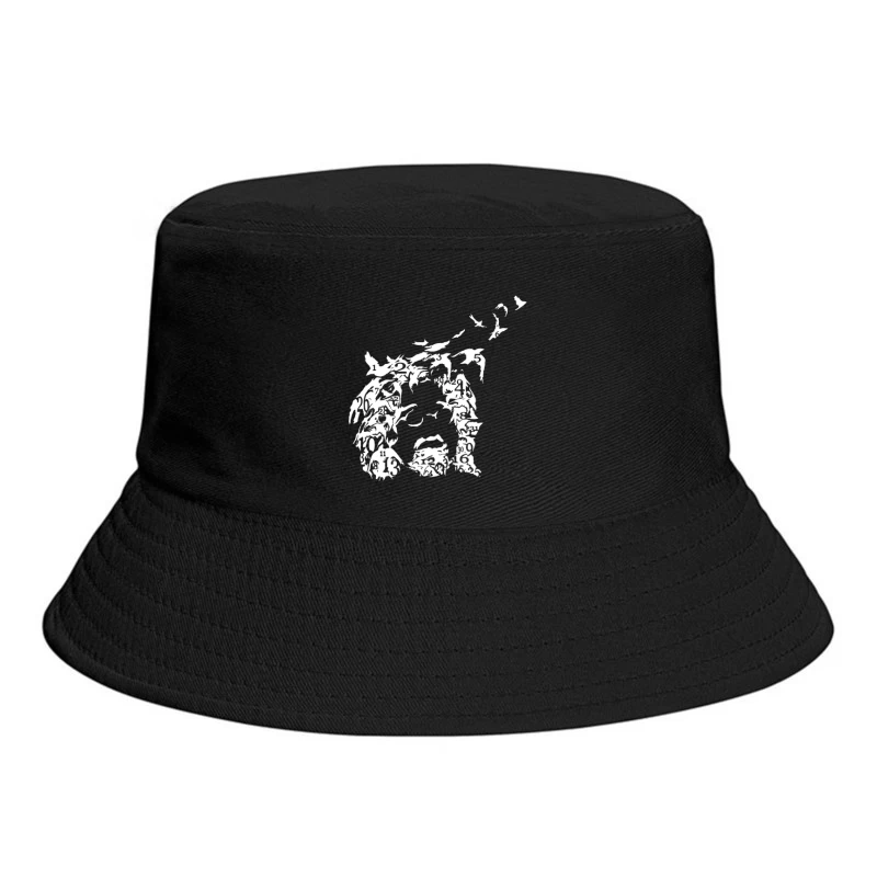 Counting Crows White Art Bucket Hat