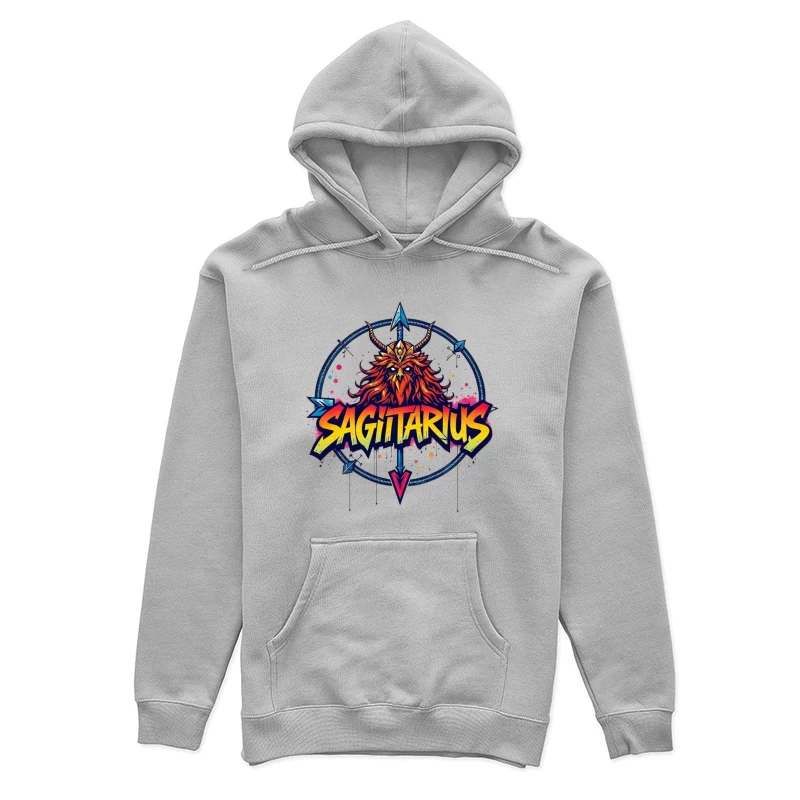 Sagittarius Zodiac Sign Illustration Female Pullover Hoodie