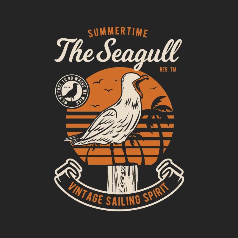 Esprit de voile vintage de la mouette estivale Homme Sweat-shirt à enfiler