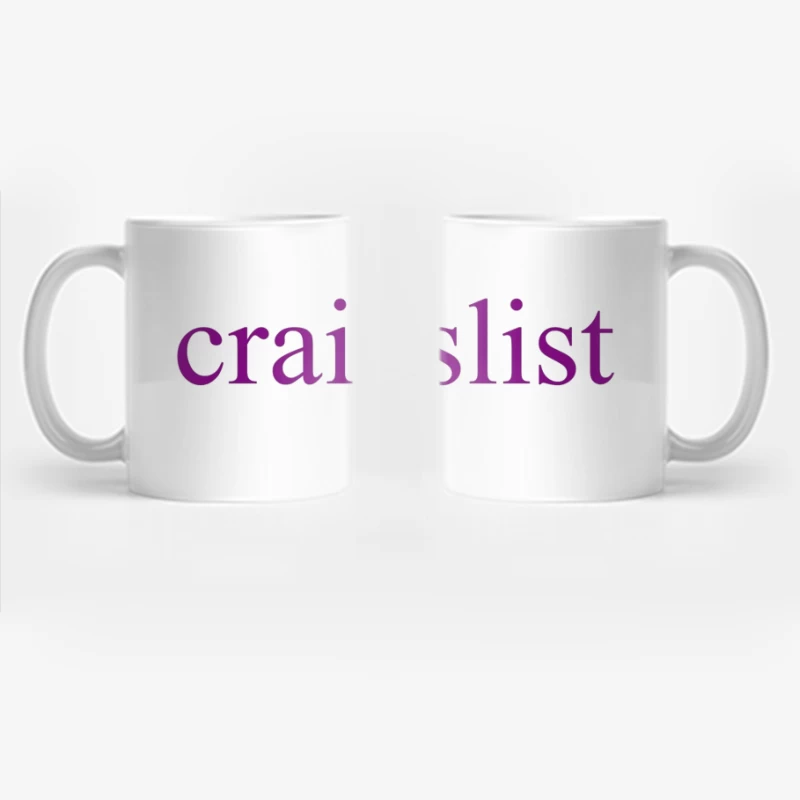 Craigslist Purple Logo Design Coffee Mug