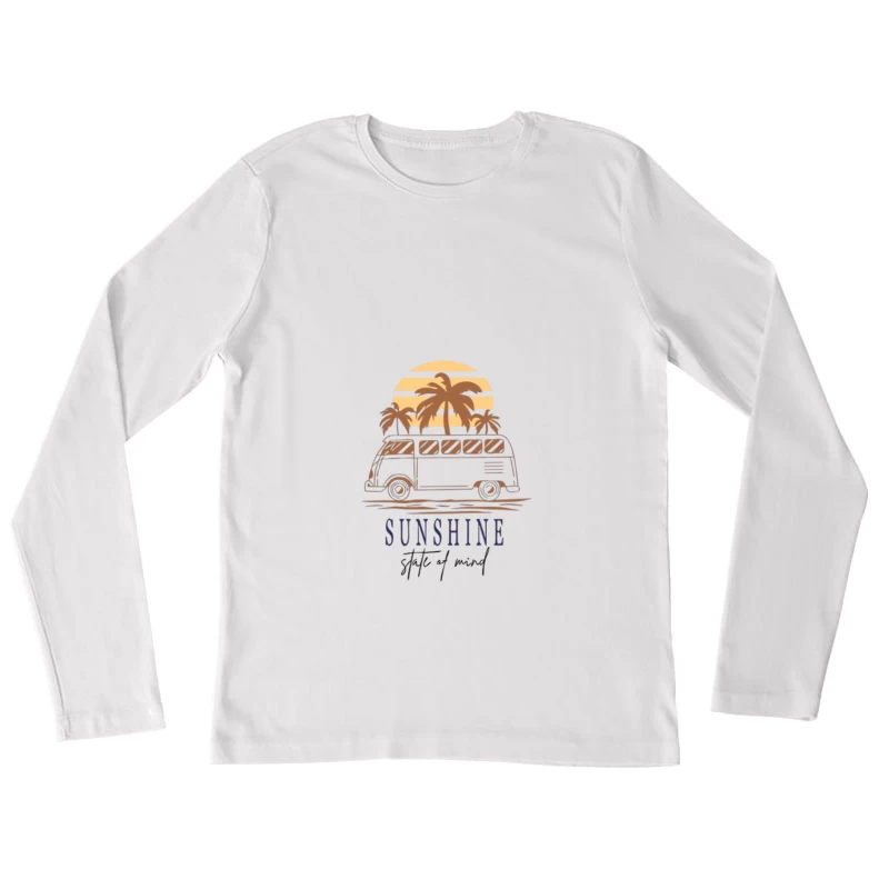 Évasion en Van sous le Soleil Femme Manches Longues T-Shirt