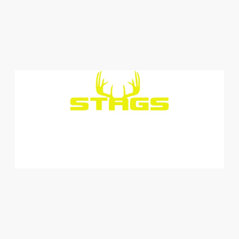 Yellow Stags Logo with Antlers Coffee Mug