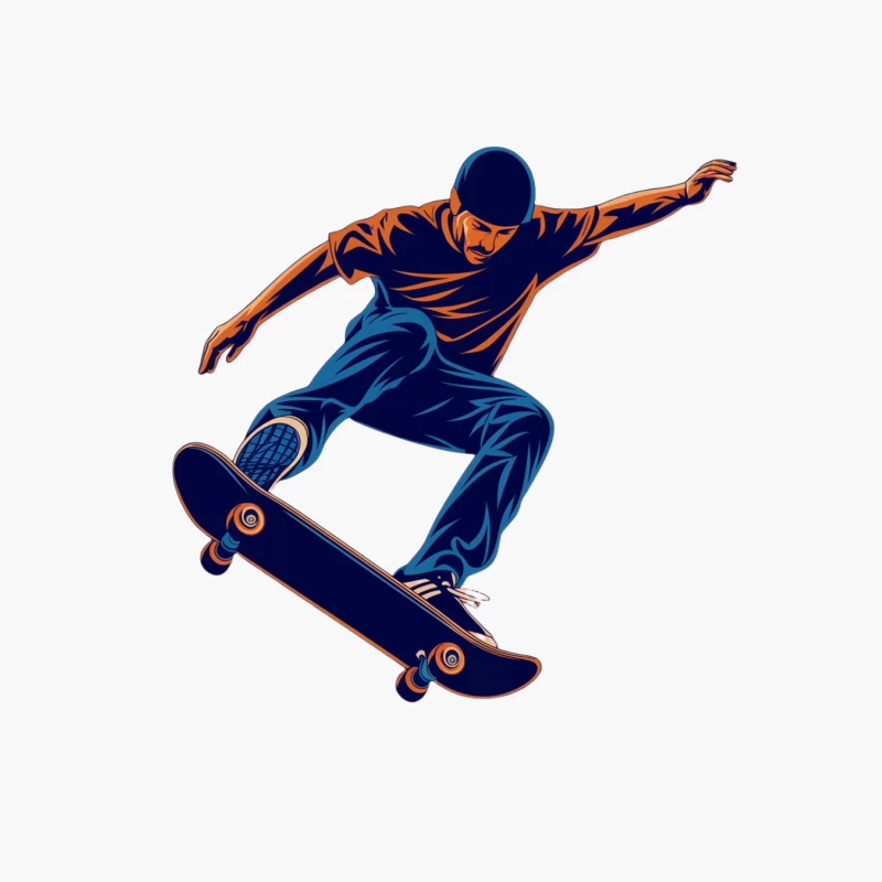 Dynamic Skateboarder Performing Mid-Air Trick Cotton Tote Bag
