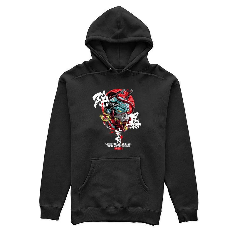 Cyberpunk Samurai Illustration Damen Pullover Hoodie