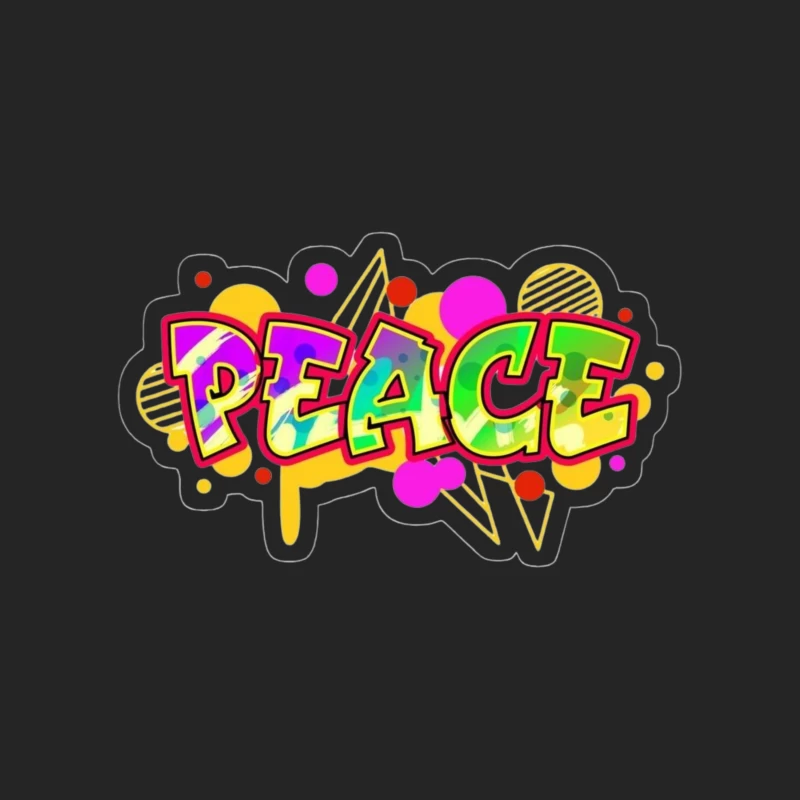 Colorful Peace Graffiti Design Male Pullover Sweatshirt