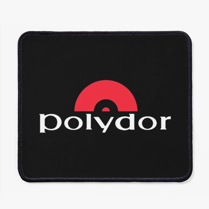 Polydor Records Company Logo with Red Semicircle Design Mouse Pad