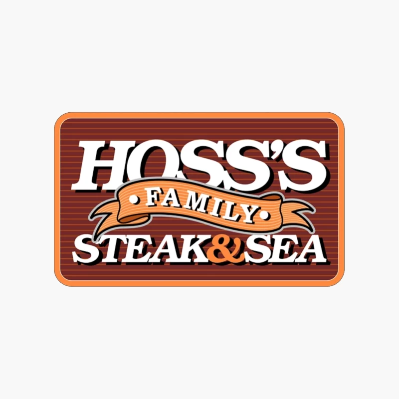 Hoss's Family Steak & Sea Restaurant Vintage Logo Design Cotton Tote Bag