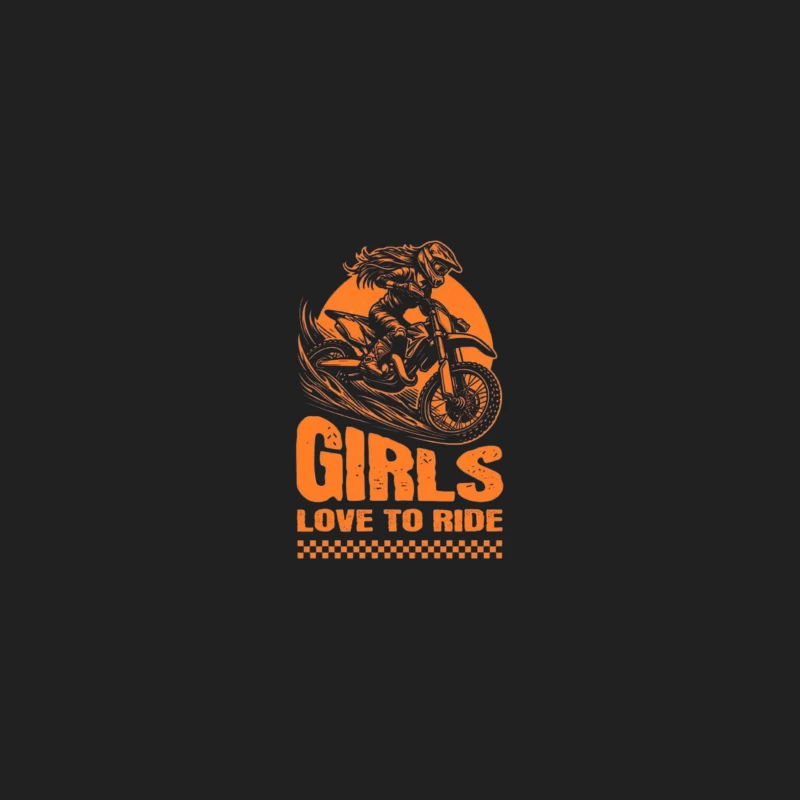 Girls Love to Ride - Motocross Racing Design Bucket Hat