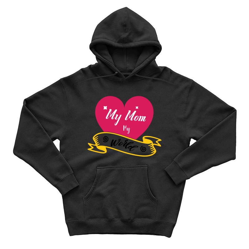 Cœur Maman en Rose avec Ruban Jaune Homme Sweat à capuche