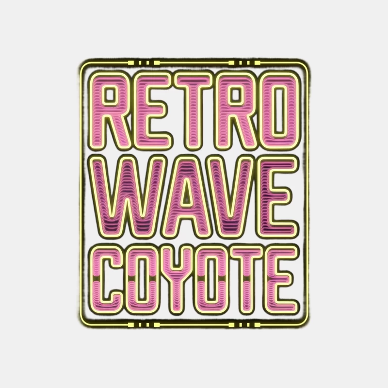 Retro Wave Coyote: Vintage Neon Typography Design Male Tank Top