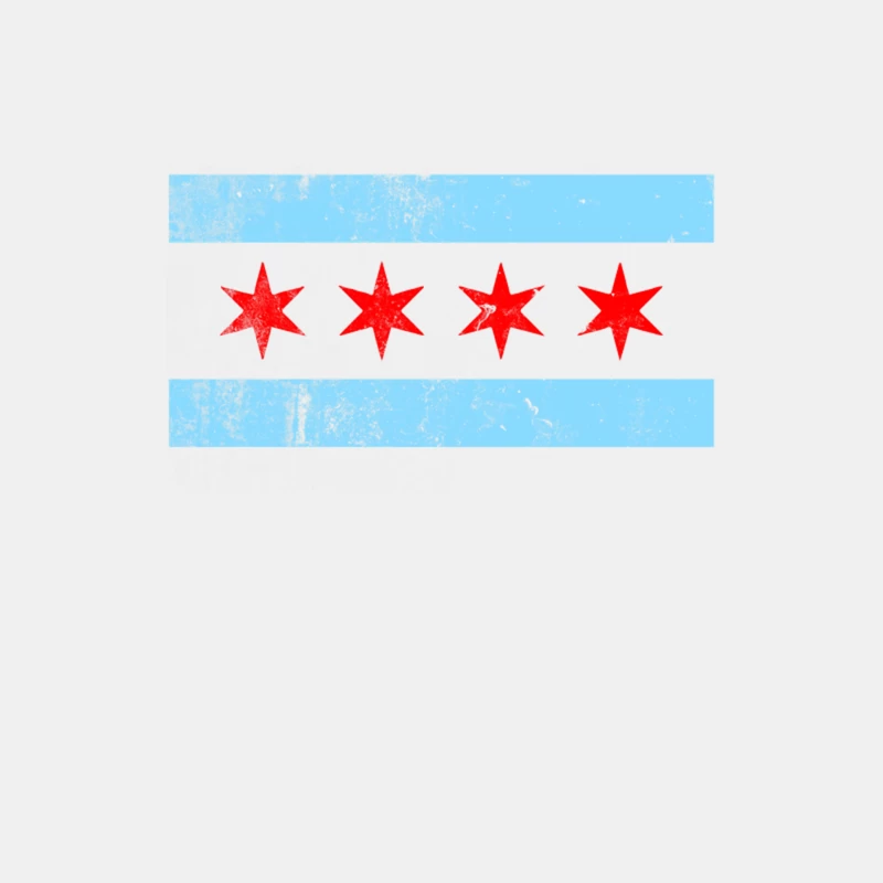 Chicago Flag, distressed Male Tank Top