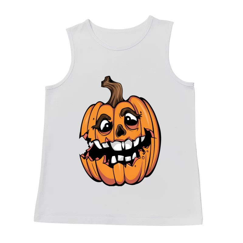 Visage de citrouille d'Halloween animé Homme Débardeur