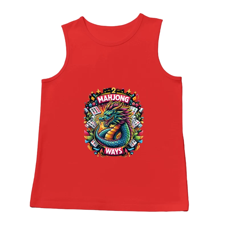 Majestic Dragon with Mahjong Tiles Male Tank Top