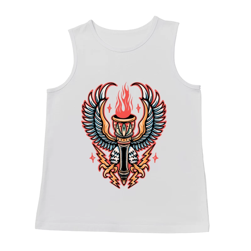 Mythical Winged Torch Artwork Male Tank Top