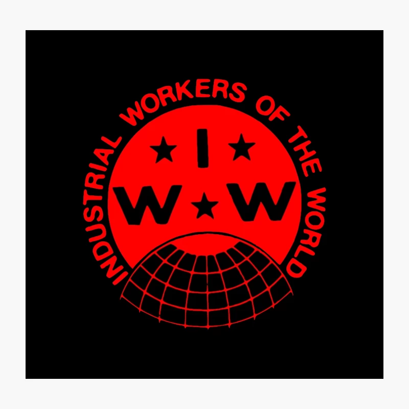 IWW Logo: Industrial Workers of the World Union Symbol Throw Pillow