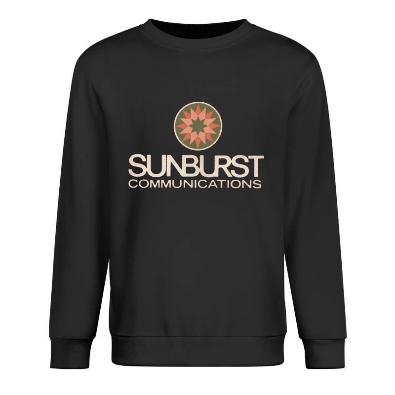 Sunburst Communications Vintage Corporate Logo Design Male Pullover Sweatshirt