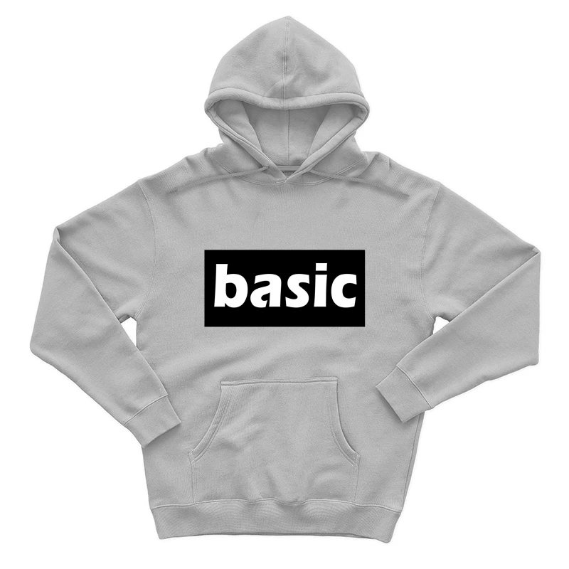 Basic Typography Design Male Pullover Hoodie