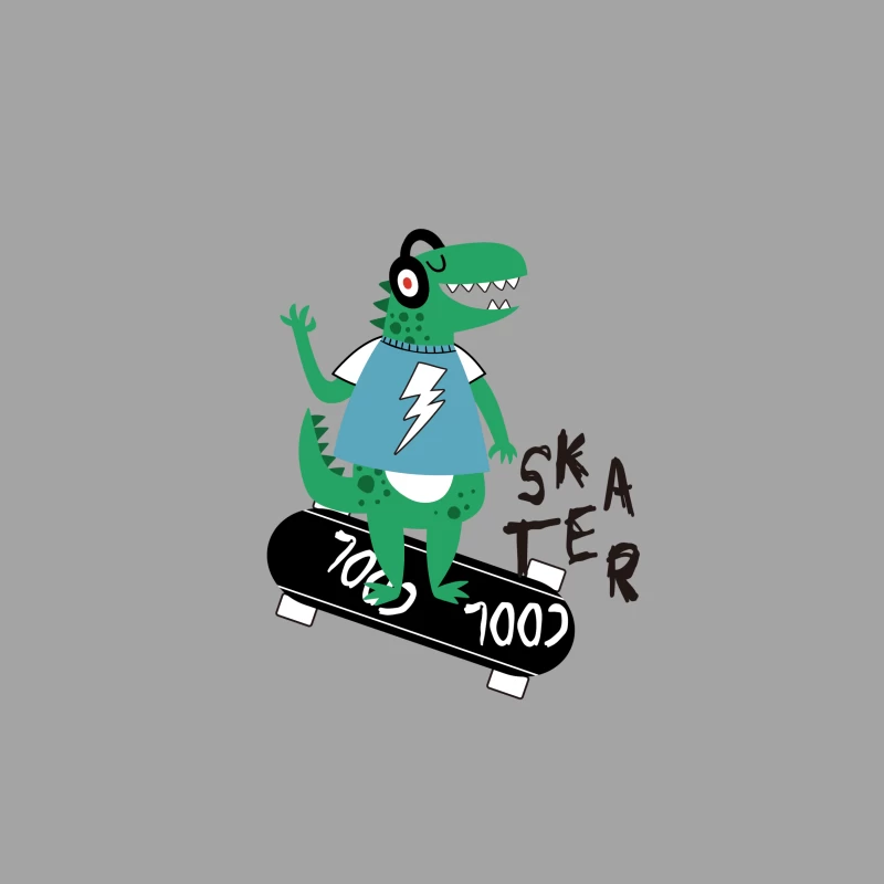 Dinosaurier Skater auf Skateboard Herren T-Shirt