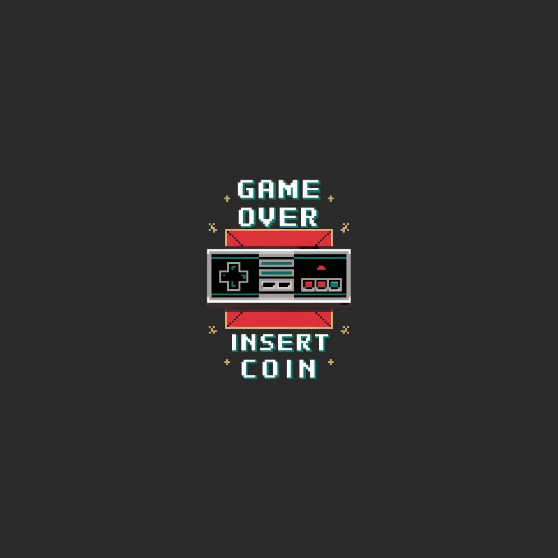 Retro Gaming Pixel Art Game Over Controller Baseball Cap