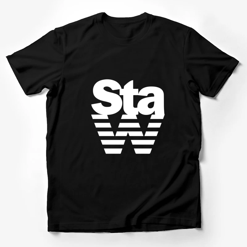Modernes Logo mit Streifen Herren T-Shirt
