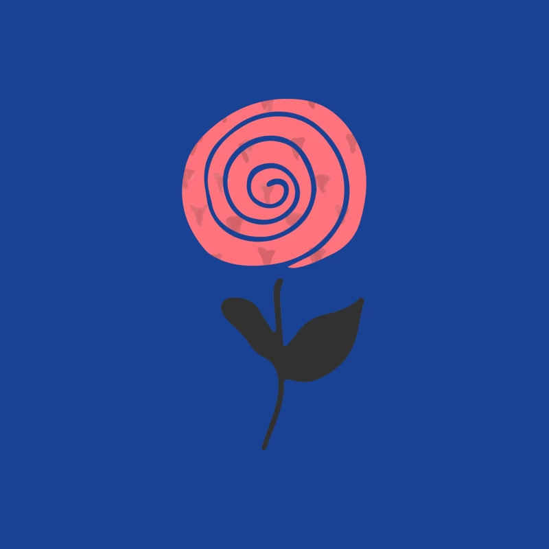 Fleur abstraite avec spirale rose Femme T-Shirt