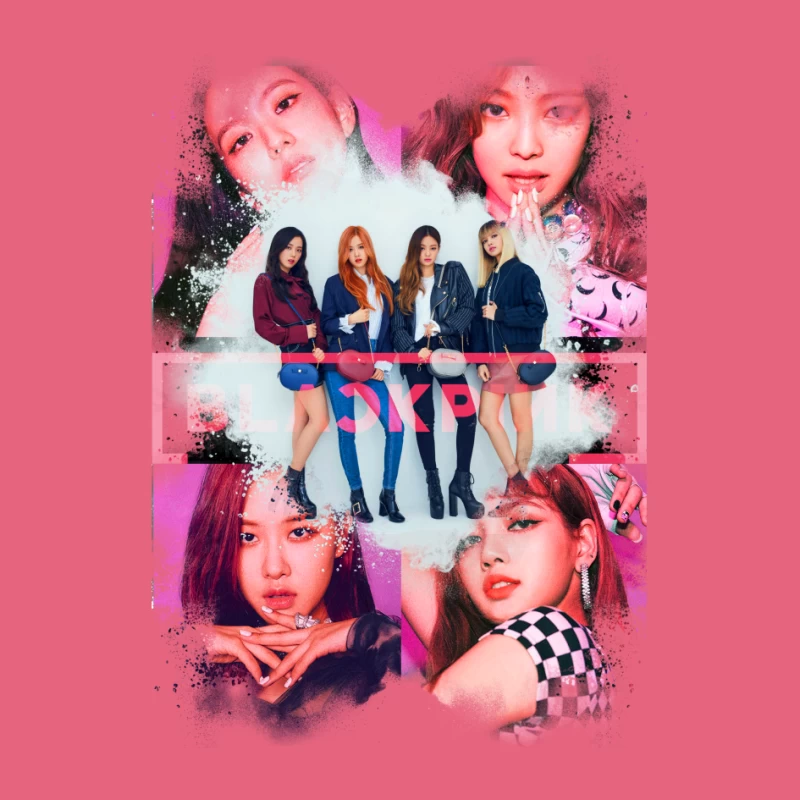 Vibrant K-pop Girl Group Fashion and Performance Showcase Pin