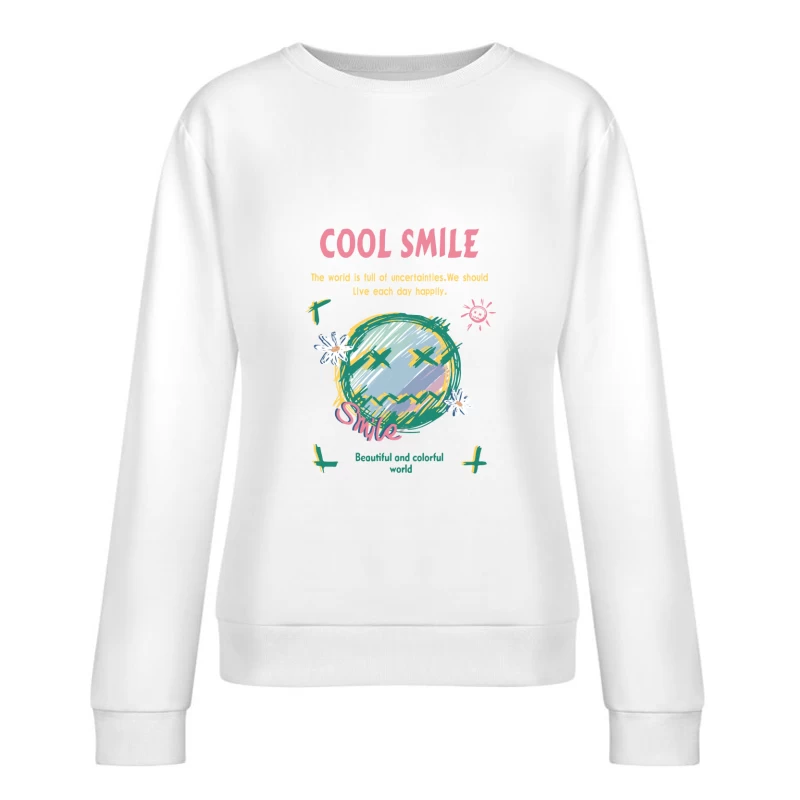 Cooles Lächeln für eine bunte Welt Damen Pullover Sweatshirt