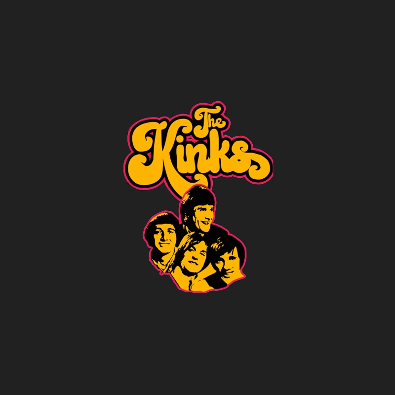 The Kinks Vintage Band Logo with Silhouettes Bucket Hat