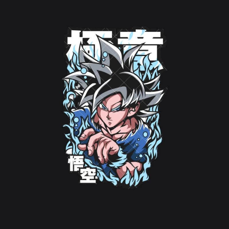 Kämpfer in blauer Aura Herren Pullover Hoodie