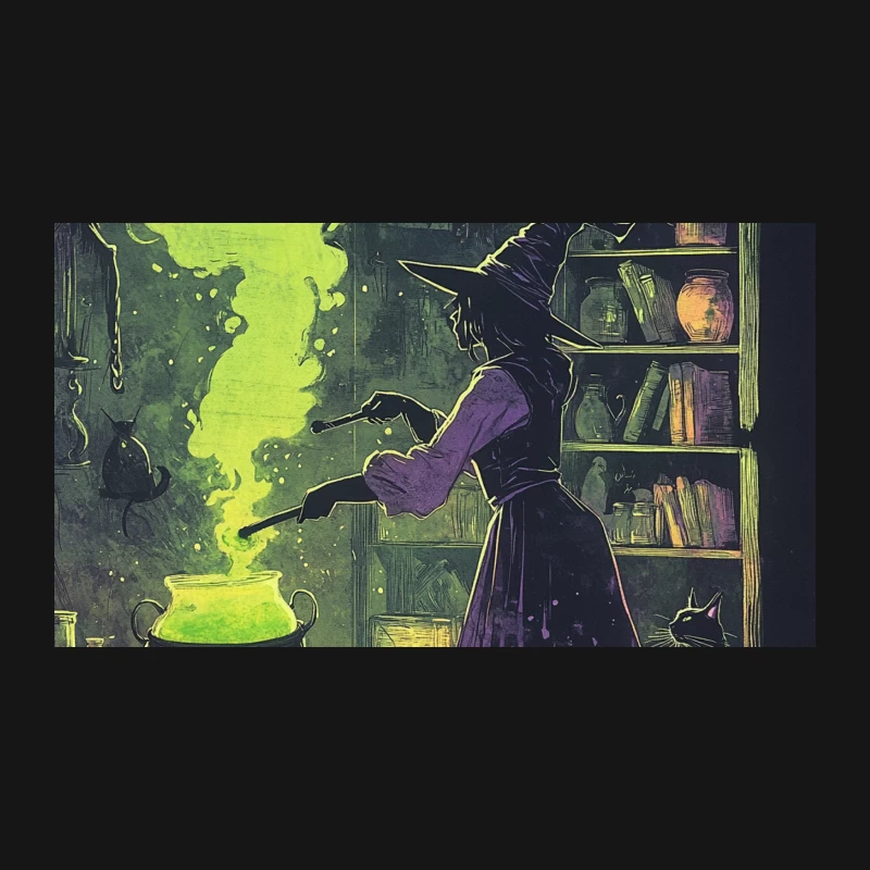 Witch's Magical Brew: Spellcasting in the Enchanted Study Desk Mat