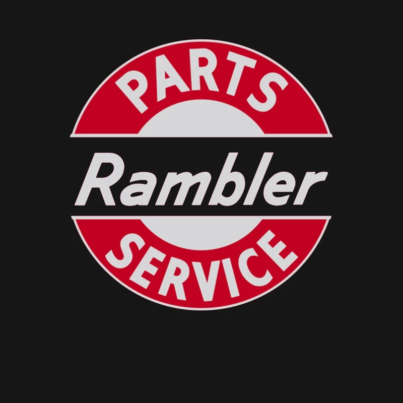 Vintage Rambler Parts & Service Logo Design Male T-Shirt