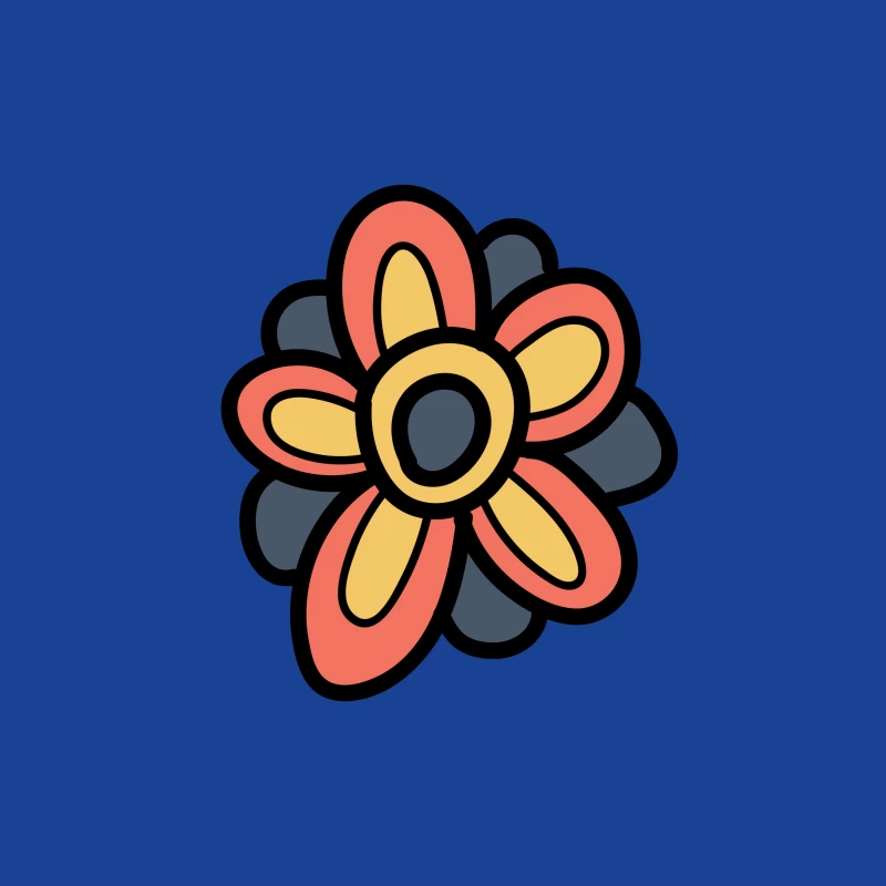 Fleur colorée avec pétales vifs Femme T-Shirt