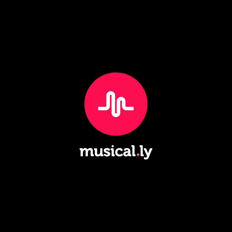 Musical.ly Social Media App Logo Design Desk Mat