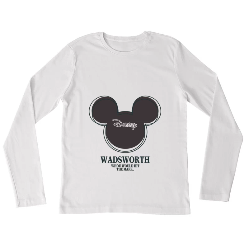 Logo Wadsworth avec élément Disney Femme Manches Longues T-Shirt