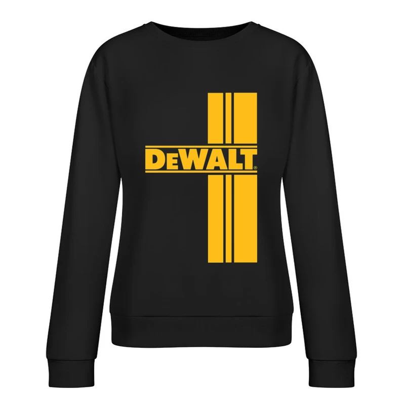 DeWalt Power Tools Brand Logo in Yellow Female Pullover Sweatshirt