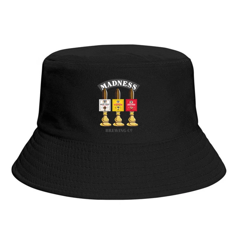 Madness Brewing Company Beer Tap Handles with Classic Labels Bucket Hat