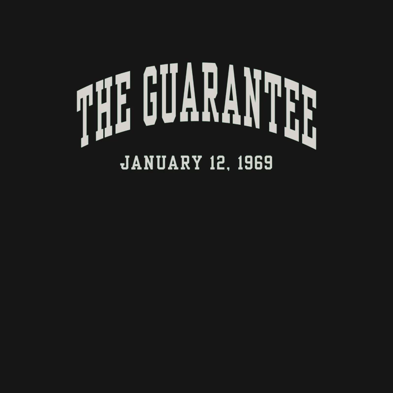 The Guarantee - Vintage Typography from January 12, 1969 Male Long Sleeve T-Shirt