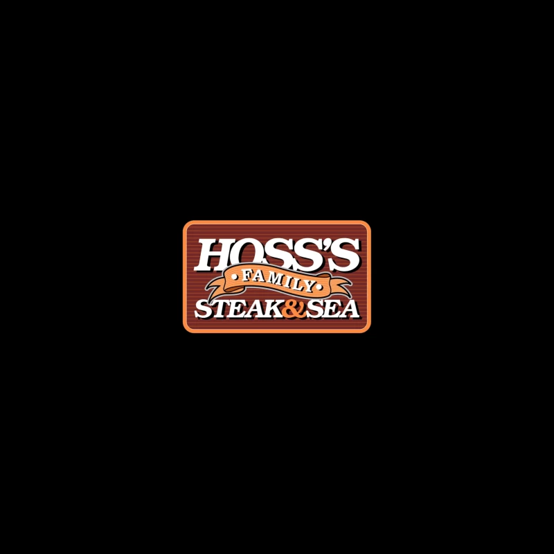 Hoss's Family Steak & Sea Restaurant Vintage Logo Design iPhone Case