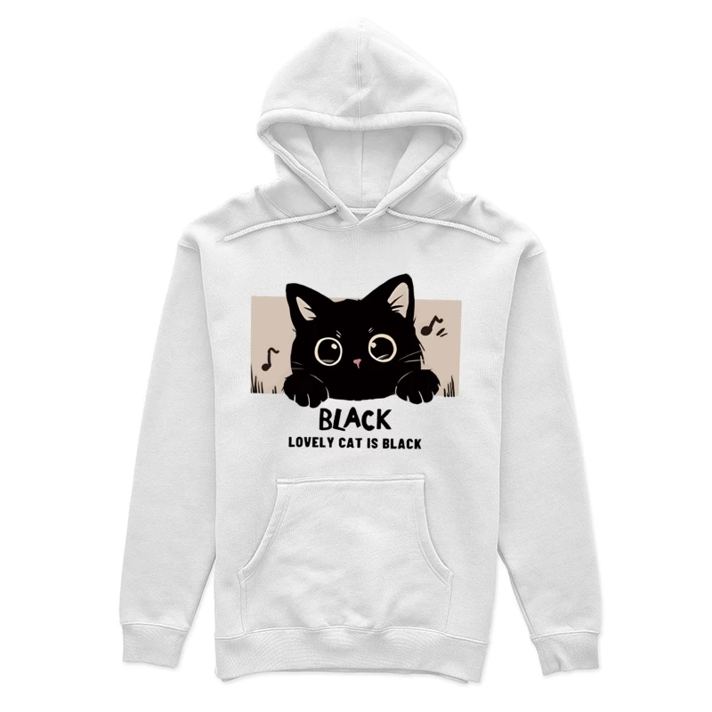 Süße schwarze Katze Damen Pullover Hoodie