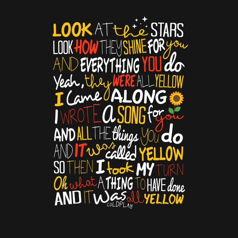 Colplay Lyrics Art Female T-Shirt