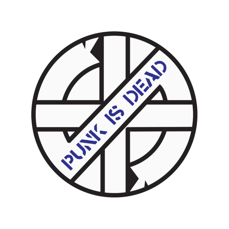 Punk Is Dead Band Logo Design Pin