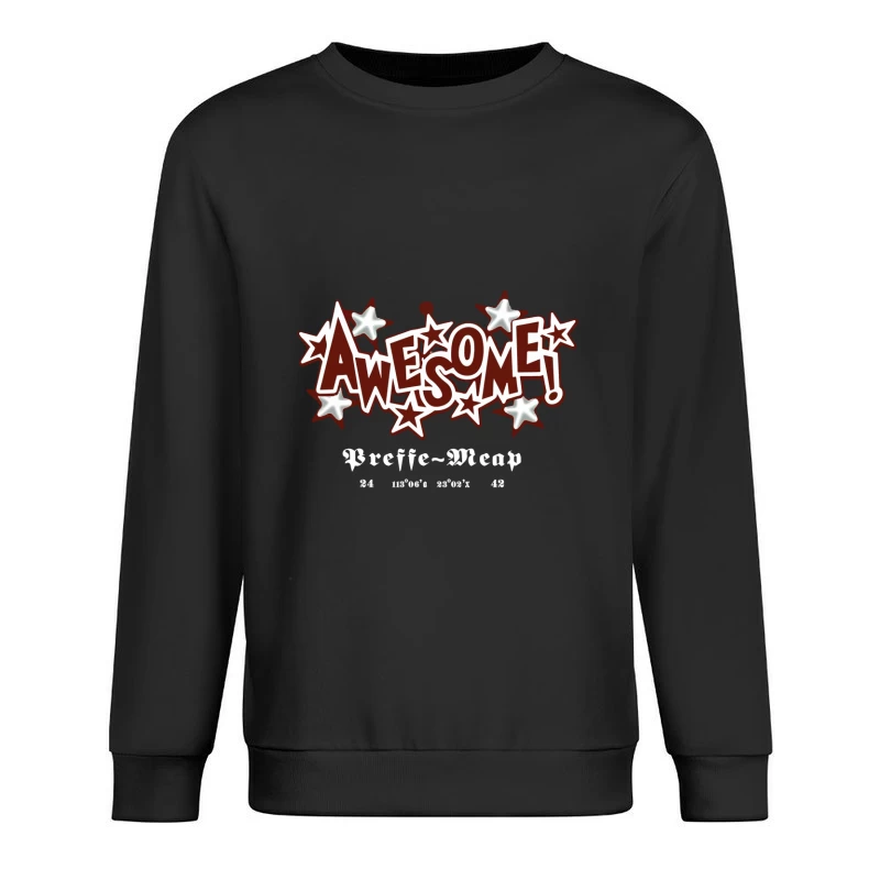 Fantastisches Design mit Sternen und Text Herren Pullover Sweatshirt