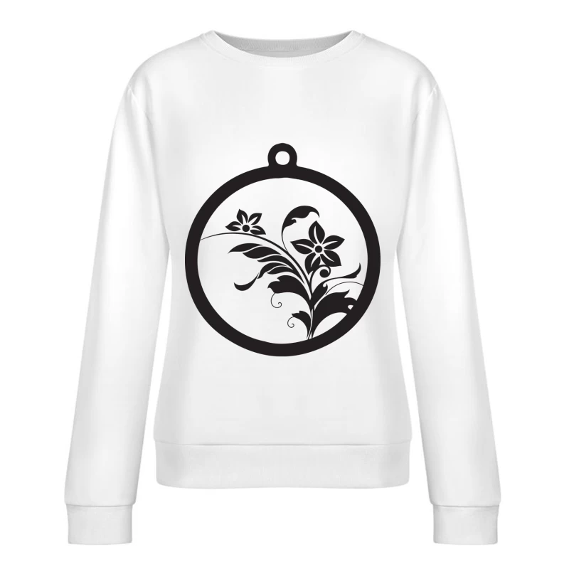 Ornement floral circulaire Femme Sweat-shirt à enfiler