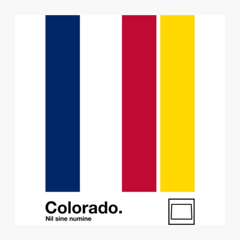 Colorado   Original Minimalist Artwork Poster Design Pin